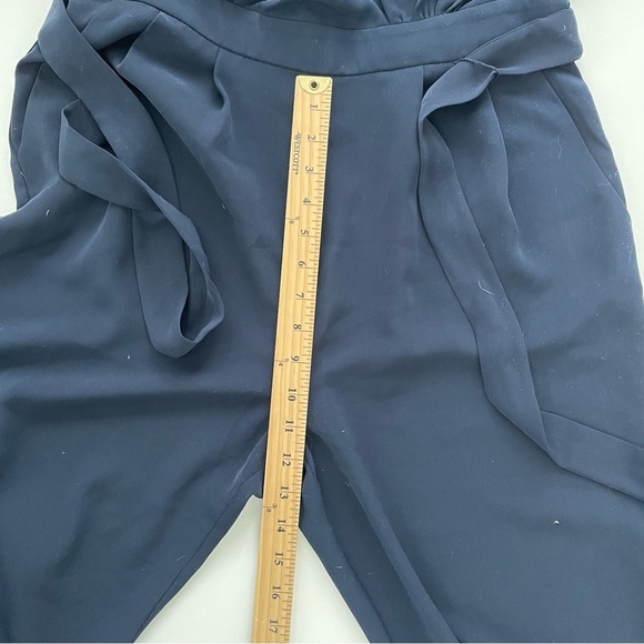 ELIZA J Navy Jumpsuit Casual Soft Full Length Wide Leg Jumpsuit Size 10 - Picture 10 of 11